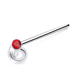 Stone Set 6 Silver Straight Nose Stud NSKA-665